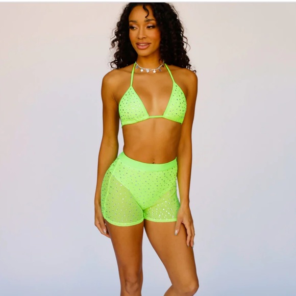 iHeartRaves Pants - NWT- iHeartRaves Green 2 Piece set